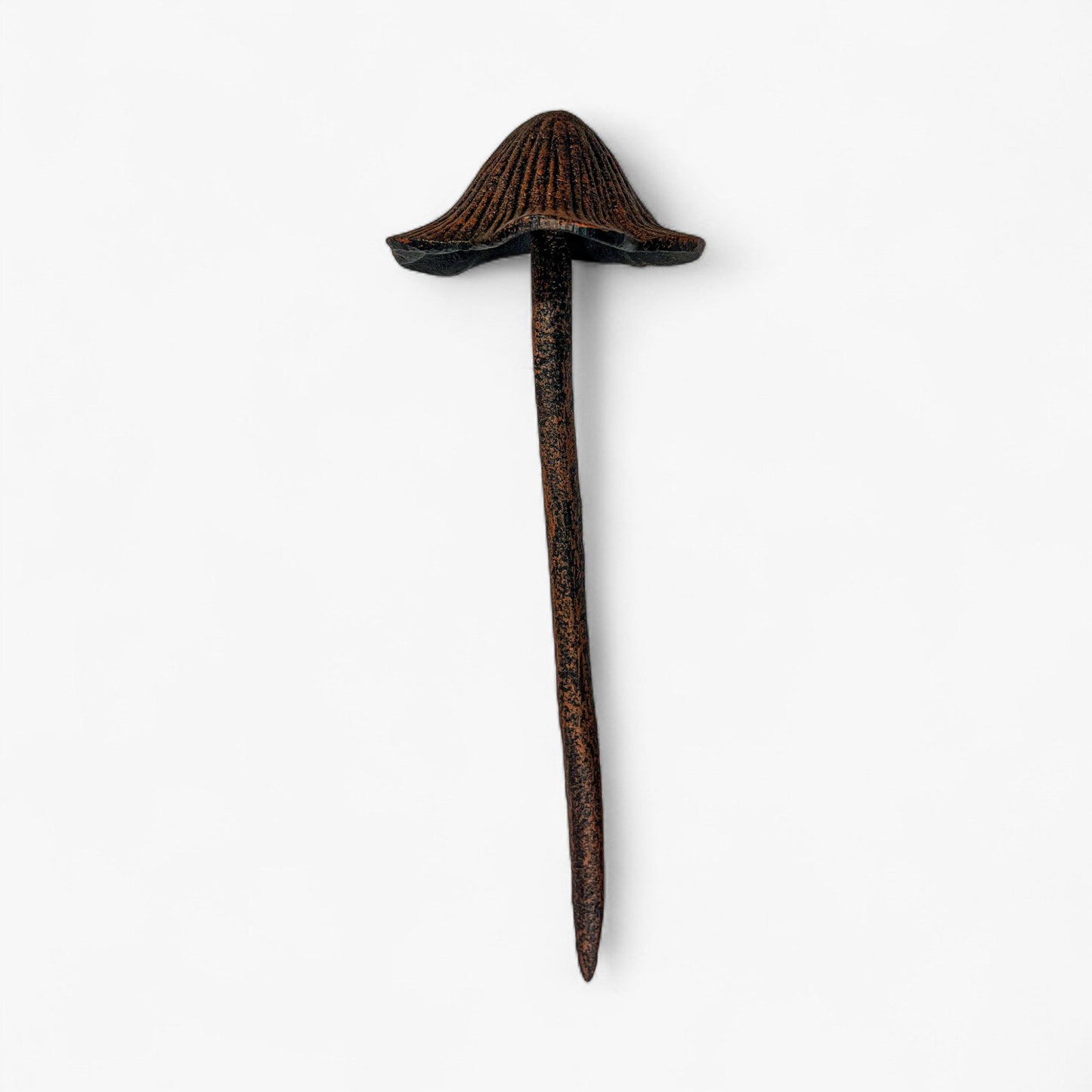 Mushroom Garden Stakes, Set of 2 Aged Copper Finish