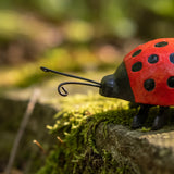 Ladybug Garden Statue and Paperweight, Red Cast Iron Shelf or Desk Decor, 4.8" GB78015 shot 2