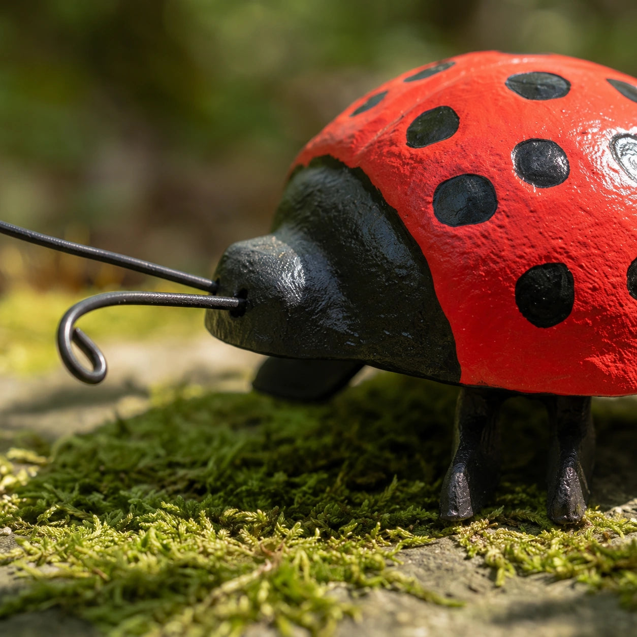 Ladybug Garden Statue and Paperweight, Red Cast Iron Shelf or Desk Decor, 4.8" GB78015 shot 3