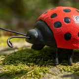 Ladybug Garden Statue and Paperweight, Red Cast Iron Shelf or Desk Decor, 4.8" GB78015 shot 3