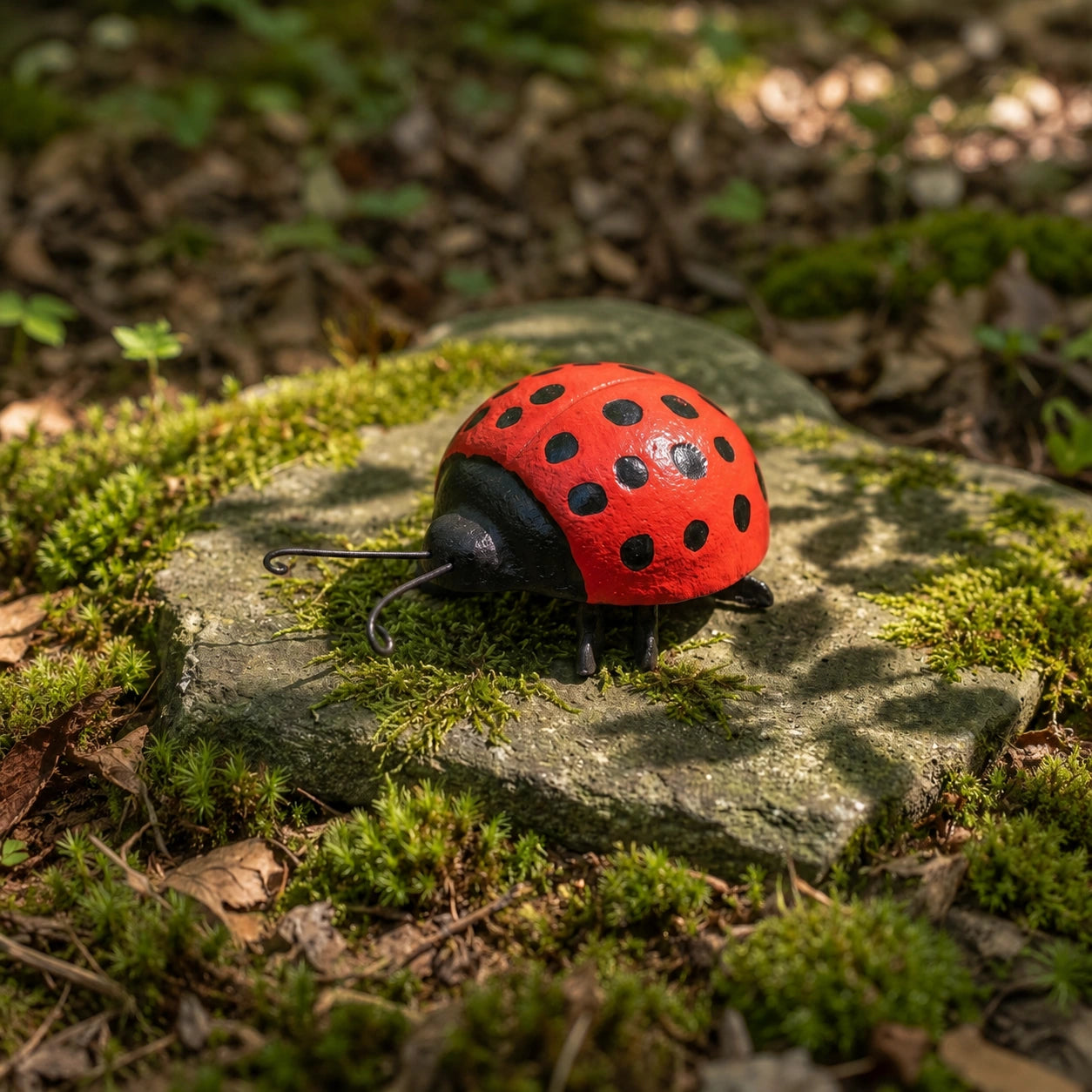 Ladybug Garden Statue and Paperweight, Red Cast Iron Shelf or Desk Decor, 4.8" GB78015 shot 4