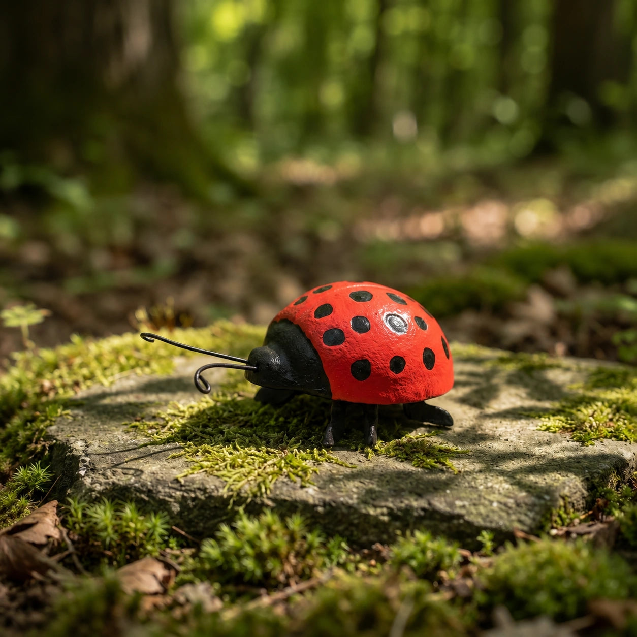 Ladybug Garden Statue and Paperweight, Red Cast Iron Shelf or Desk Decor, 4.8" GB78015 shot 5