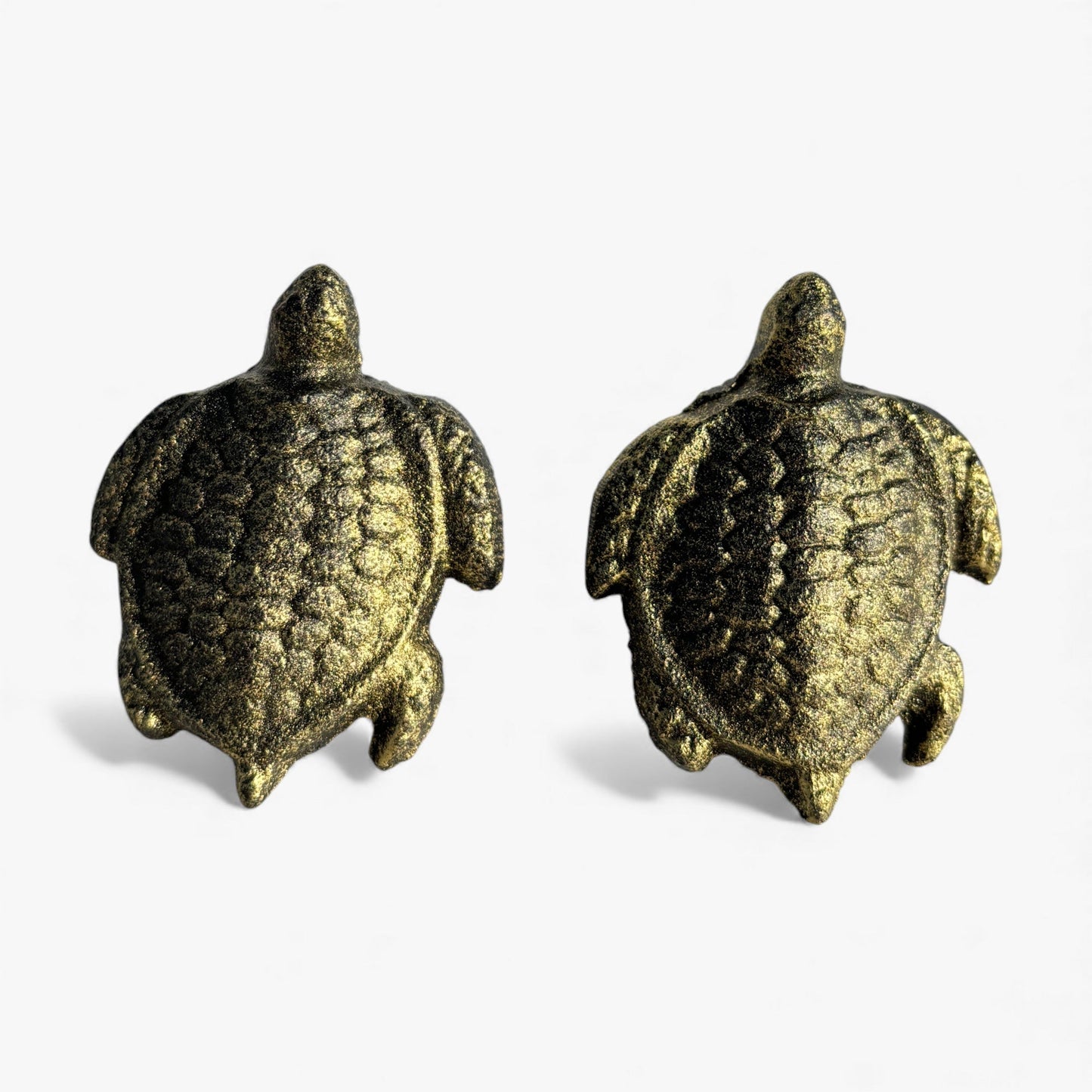 Distressed Gold Sea Turtle Knob, Coastal Drawer Pull