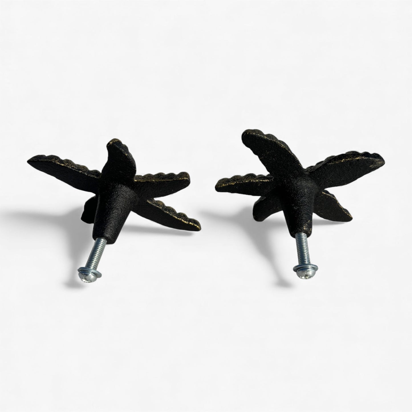 Weathered Brass Starfish Knob, Coastal Cabinet Drawer Pull