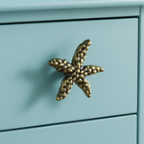 Weathered Brass Starfish Knob, Coastal Cabinet Drawer Pull