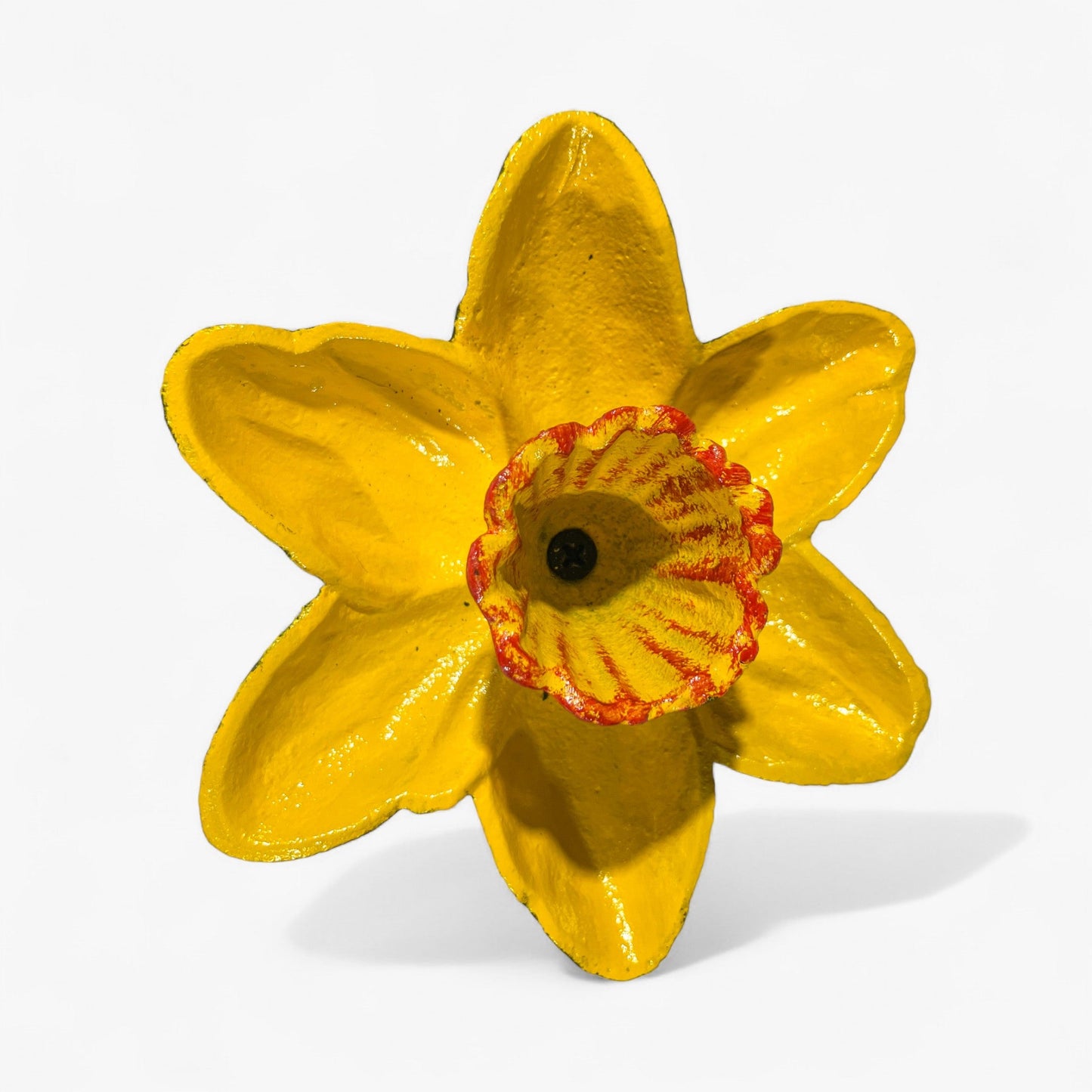 Daffodil Flower Garden Stake Bird Feeder Cast Iron Decor