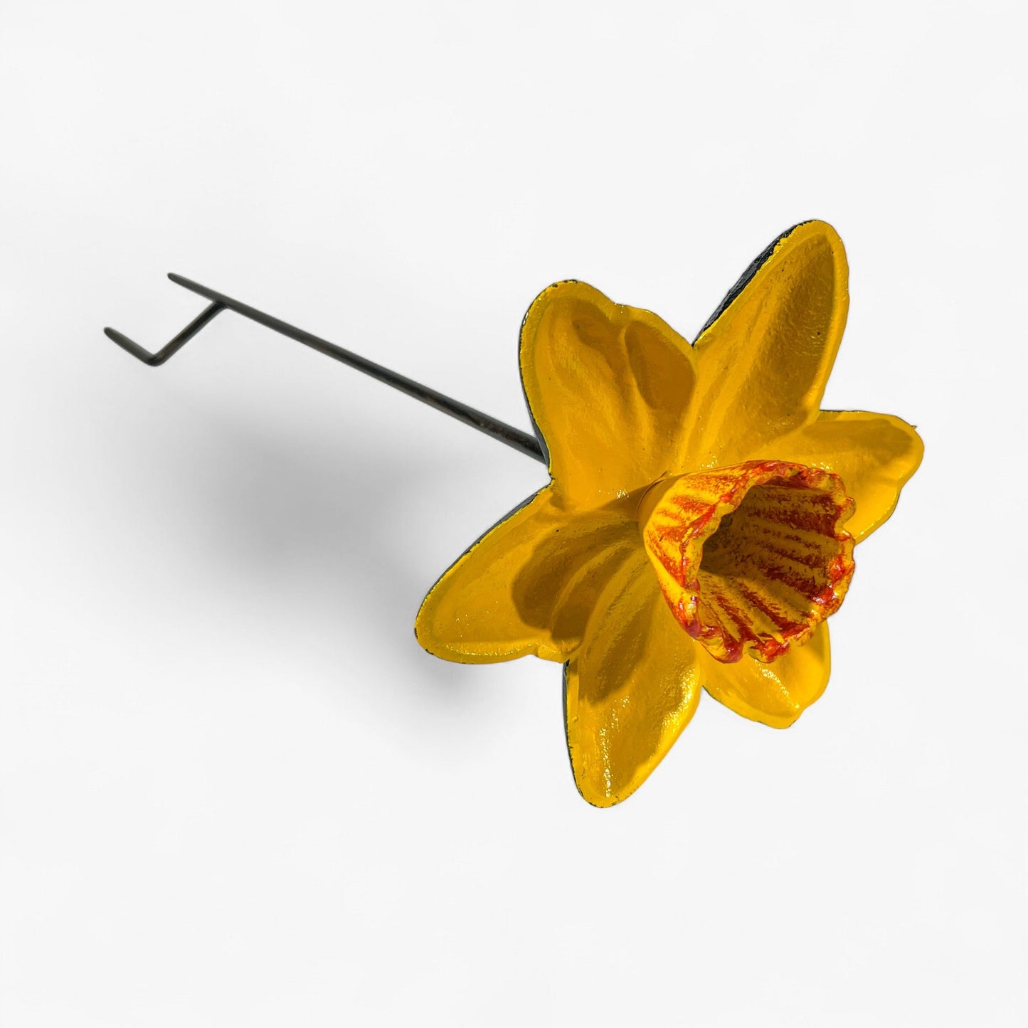 Daffodil Flower Garden Stake Bird Feeder Cast Iron Decor