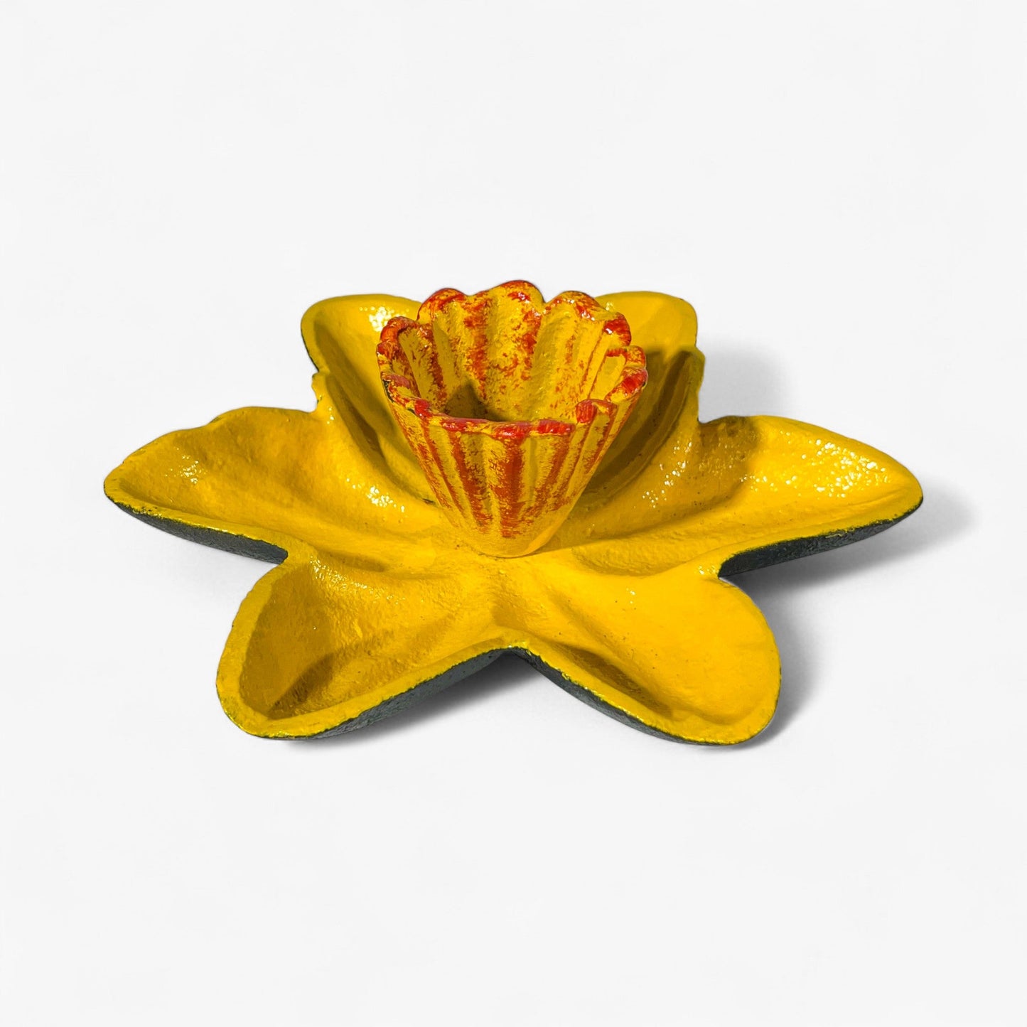 Daffodil Flower Garden Stake Bird Feeder Cast Iron Decor