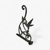 Hummingbird Plant Hanger Wall Bracket, Natural Iron Finish
