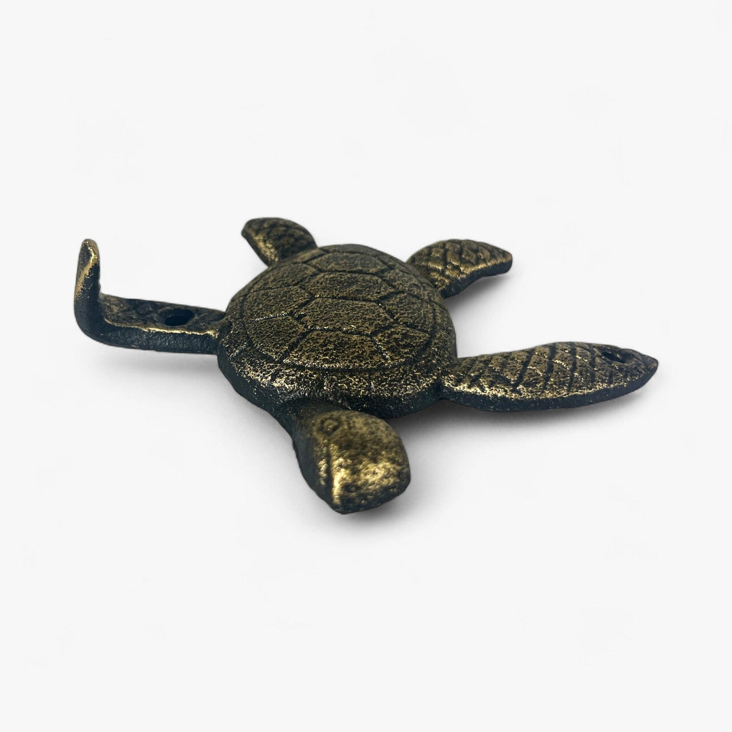 Sea Turtle Wall Hooks, Coastal Cast Iron Decor Set of 3