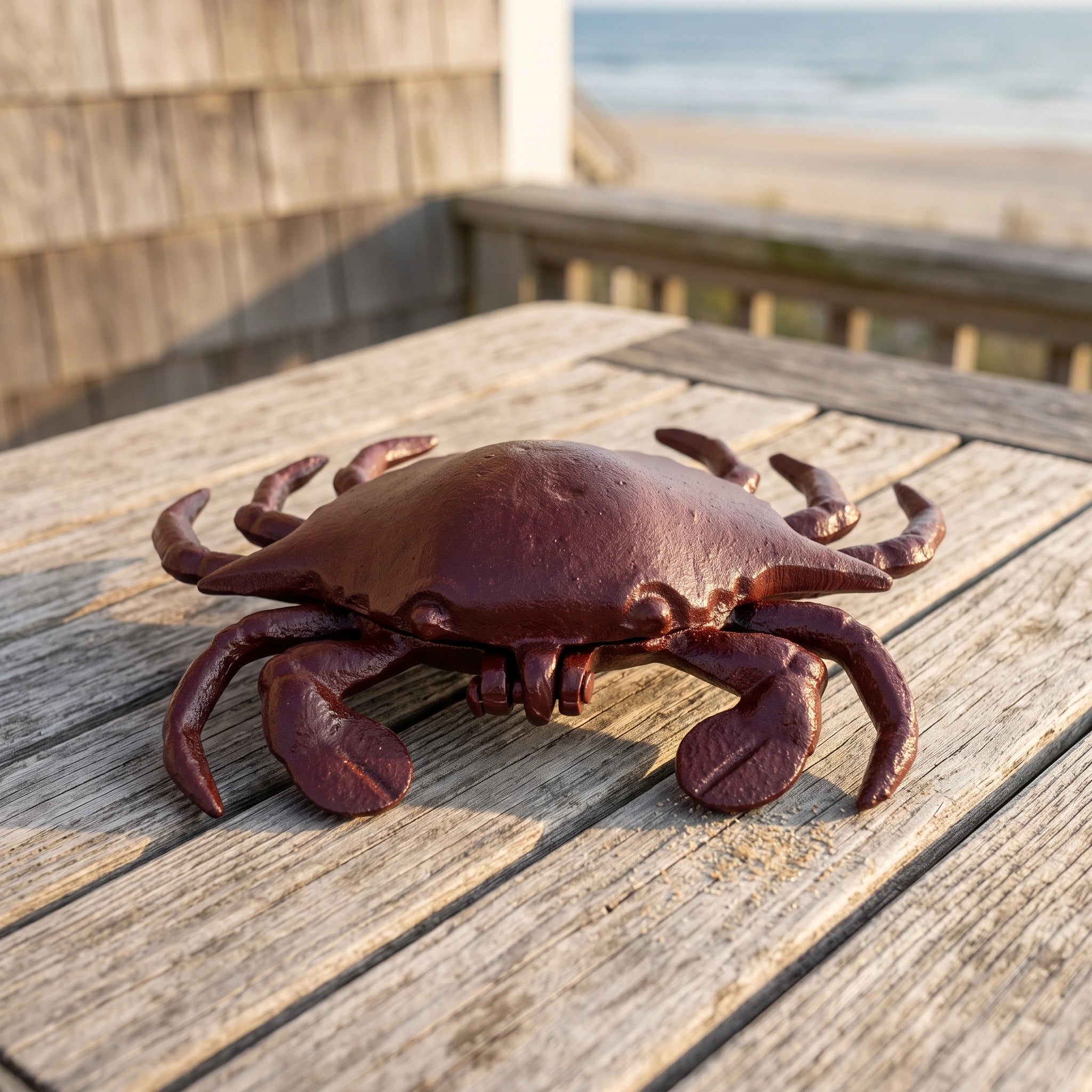 Crab Key Hider, Cast Iron for Coastal Garden, Porch or Patio, 6.8" GB78027 shot 2