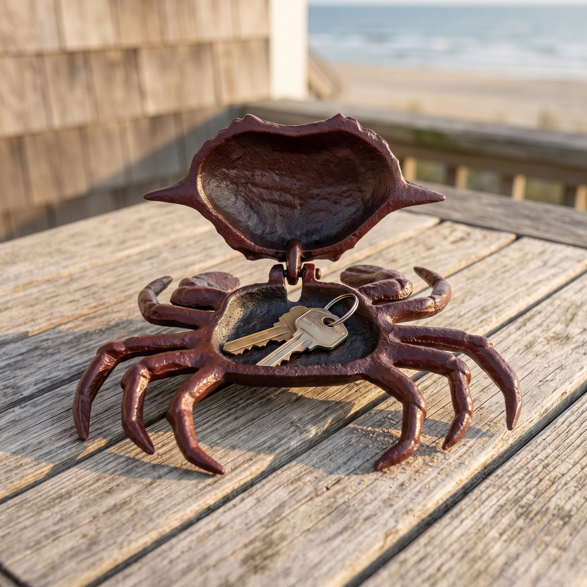 Crab Key Hider, Cast Iron for Coastal Garden, Porch or Patio, 6.8" GB78027 shot 3