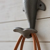 Dolphin Tail Wall Hook, Cast Iron Natural Finish for Keys or Towels, 6.5" GB78028 shot 3