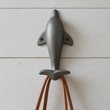 Dolphin Tail Wall Hook, Cast Iron Natural Finish for Keys or Towels, 6.5" GB78028 shot 4