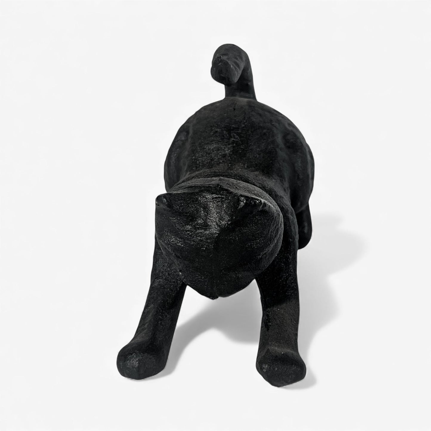 Cat Door Stop Cast Iron Black Decorative Bookend
