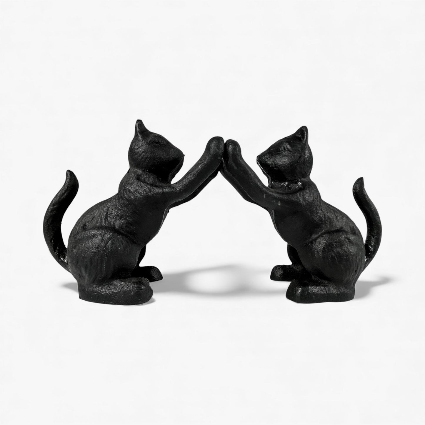 Cat Door Stop Cast Iron Black Decorative Bookend