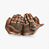 Hands Bird Feeder and Bath Cast Iron Rustic Garden Decor