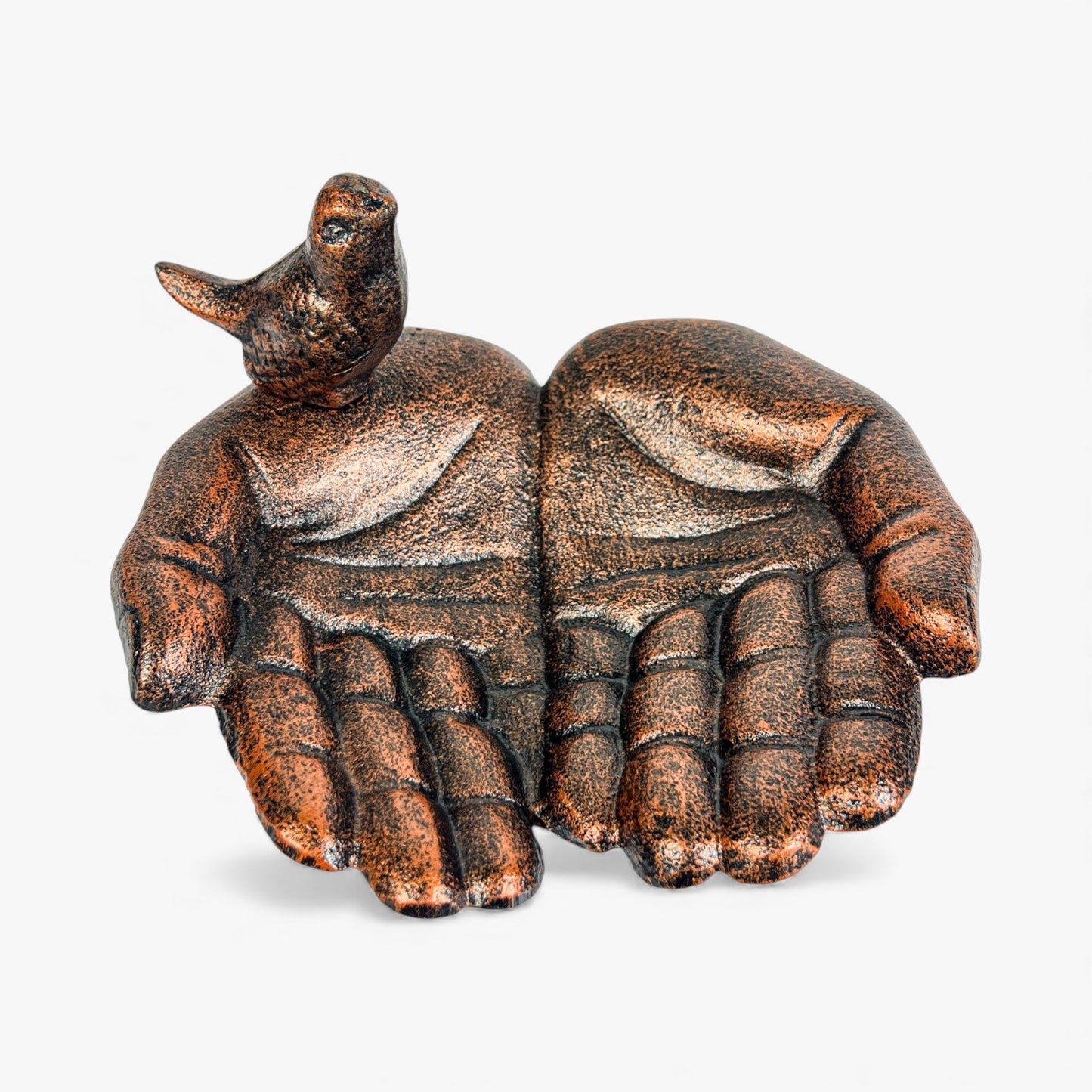 Hands Bird Feeder and Bath Cast Iron Rustic Garden Decor