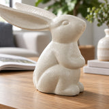 Bunny Statue, Cream Cast Iron, Garden or Indoor Figurine, 3.8" GB78041 shot 3