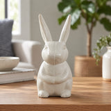 Bunny Statue, Cream Cast Iron, Garden or Indoor Figurine, 3.8" GB78041 shot 4