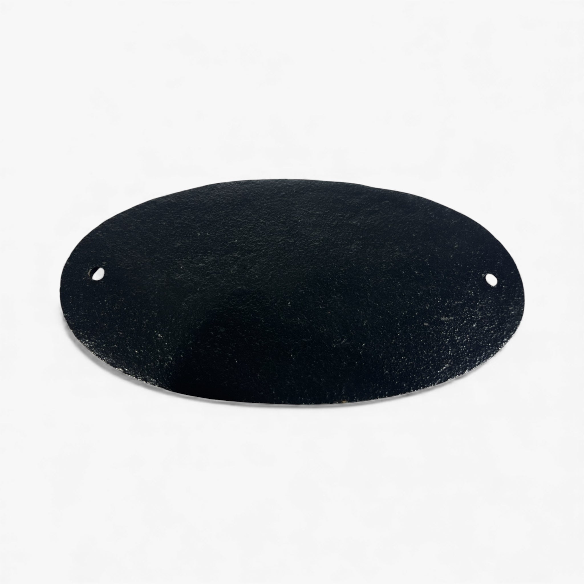 No Soliciting Sign Oval Cast Iron Black and Gold Door Decor