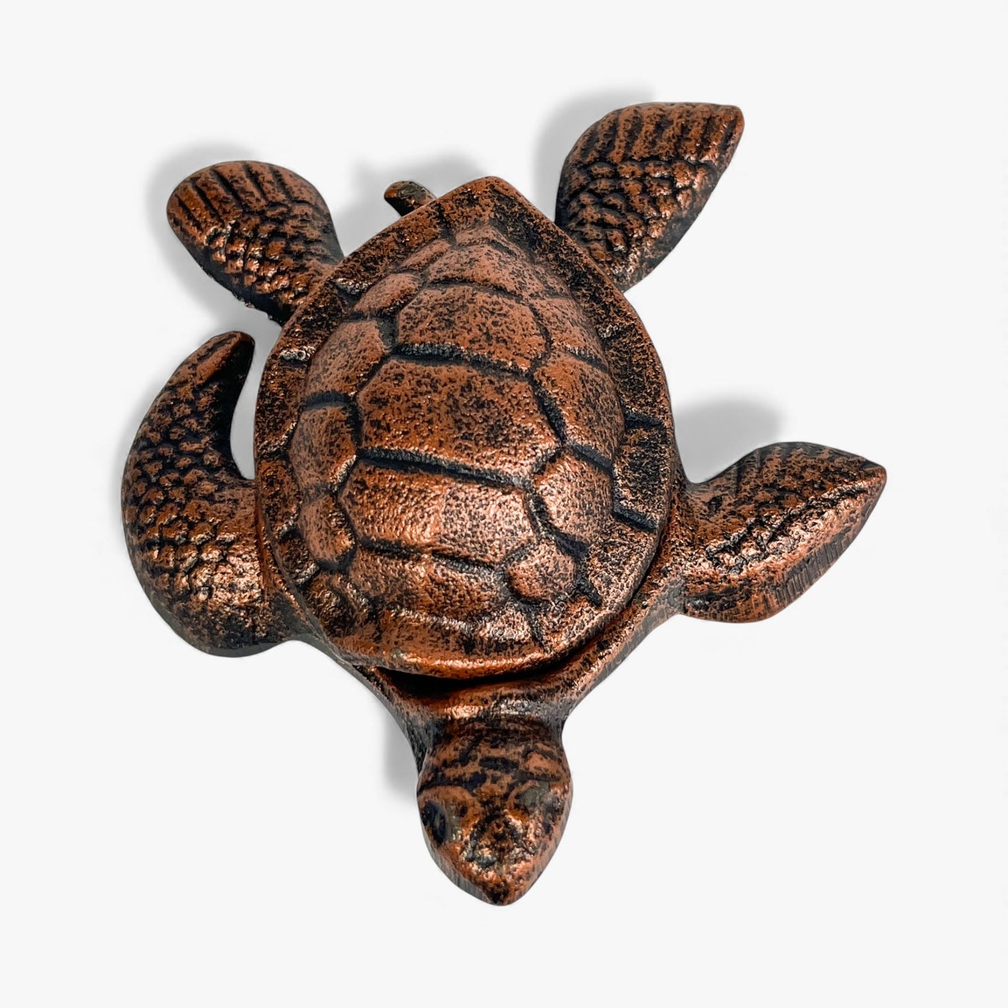 Turtle Key Hider Cast Iron Weathered Copper Outdoor Decor