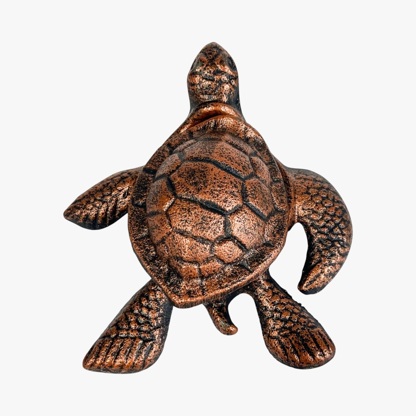 Turtle Key Hider Cast Iron Weathered Copper Outdoor Decor