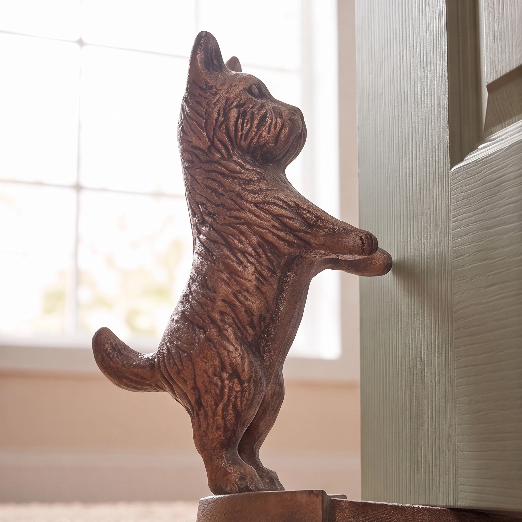 Standing Dog Door Stop, Black Cast Iron Entryway Decor, 8.5" GB78052 shot 3