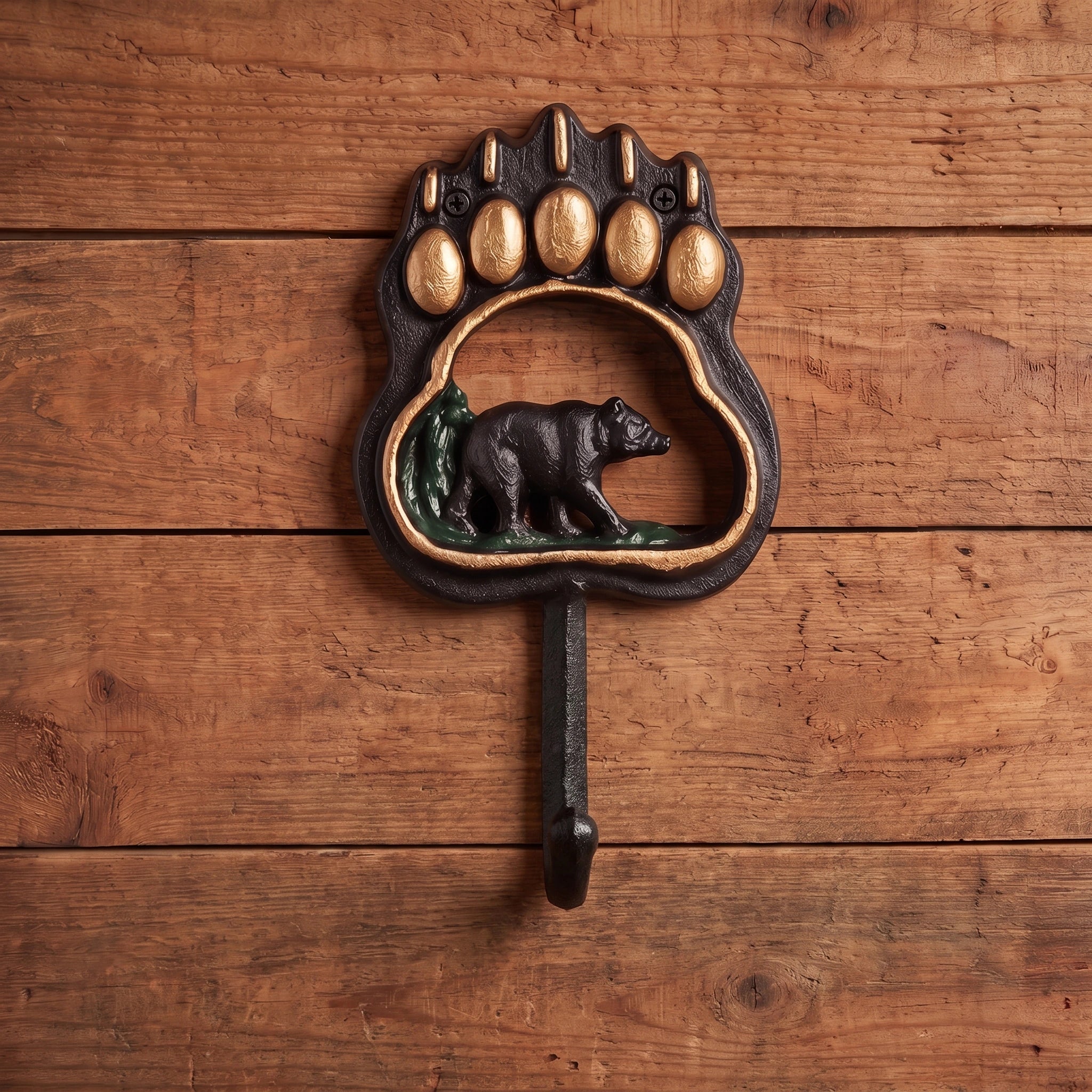 Bear Paw Wall Hook, Cast Iron for Coats, Leashes or Keys, 7.3" GB78068 shot 4