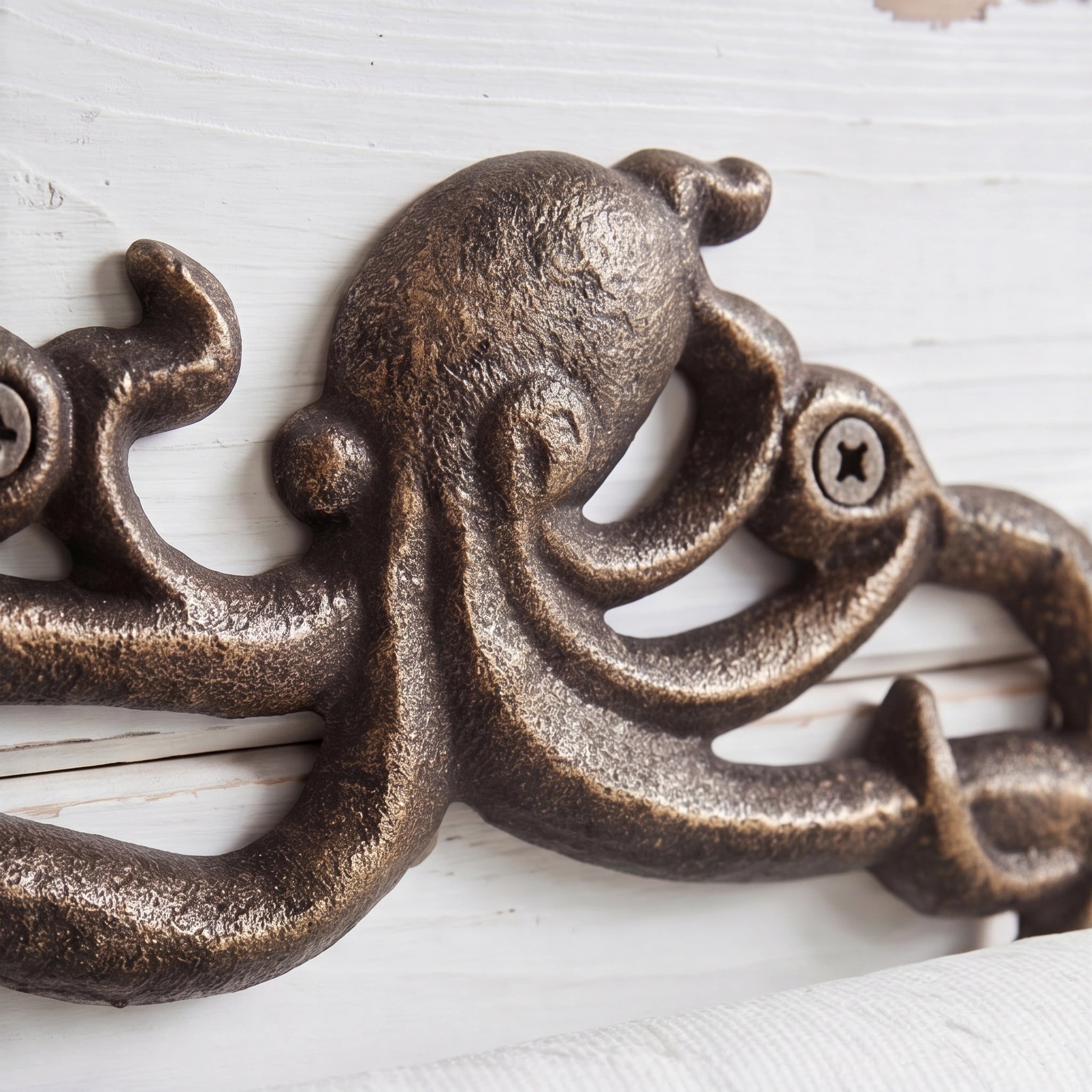 Octopus Toilet Paper Holder, Antique Bronze Cast Iron, Home Decor, 6" GB78070 shot 5