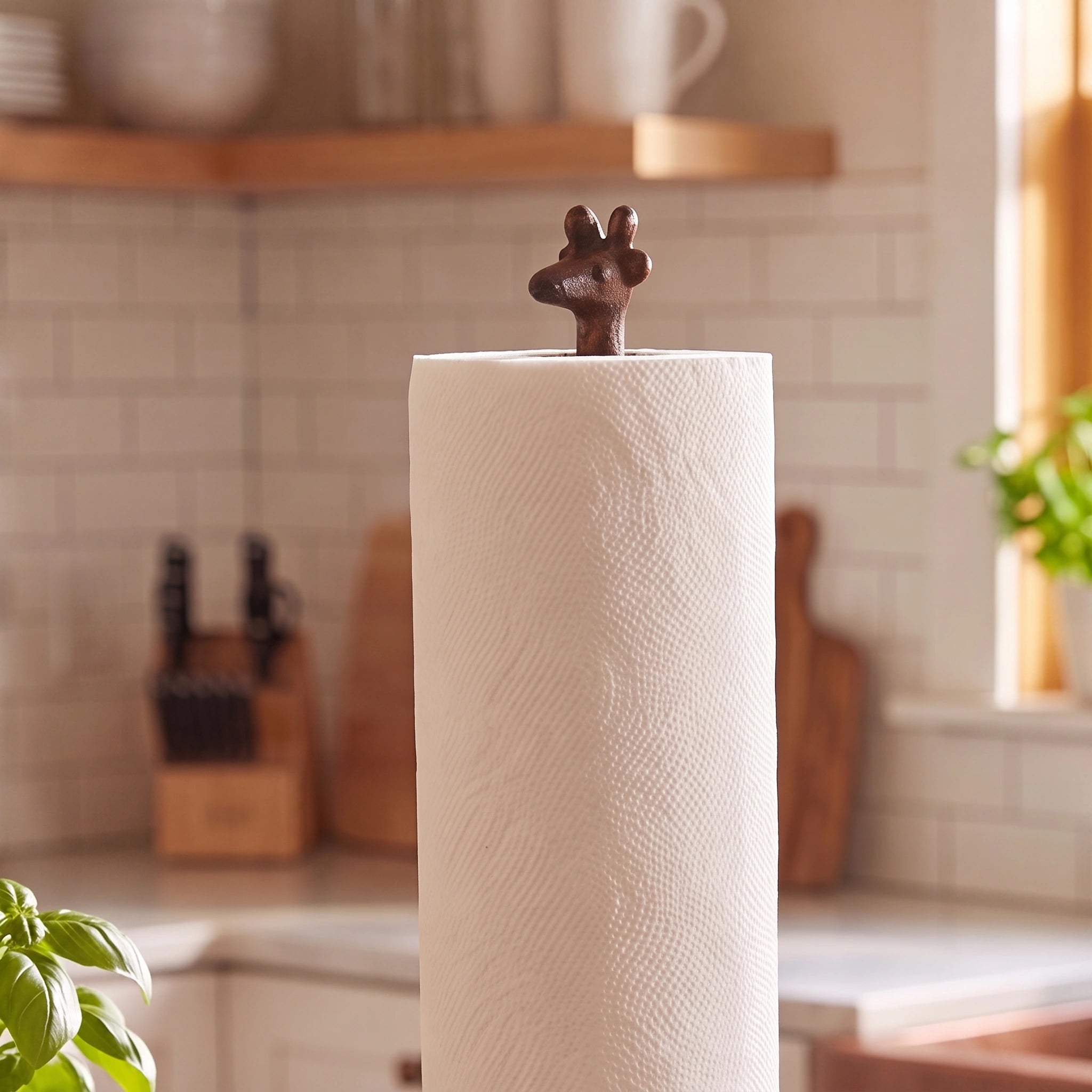 Giraffe Toilet Paper Holder, Copper Cast Iron, Home Decor, 17.3" GB78073 shot 5