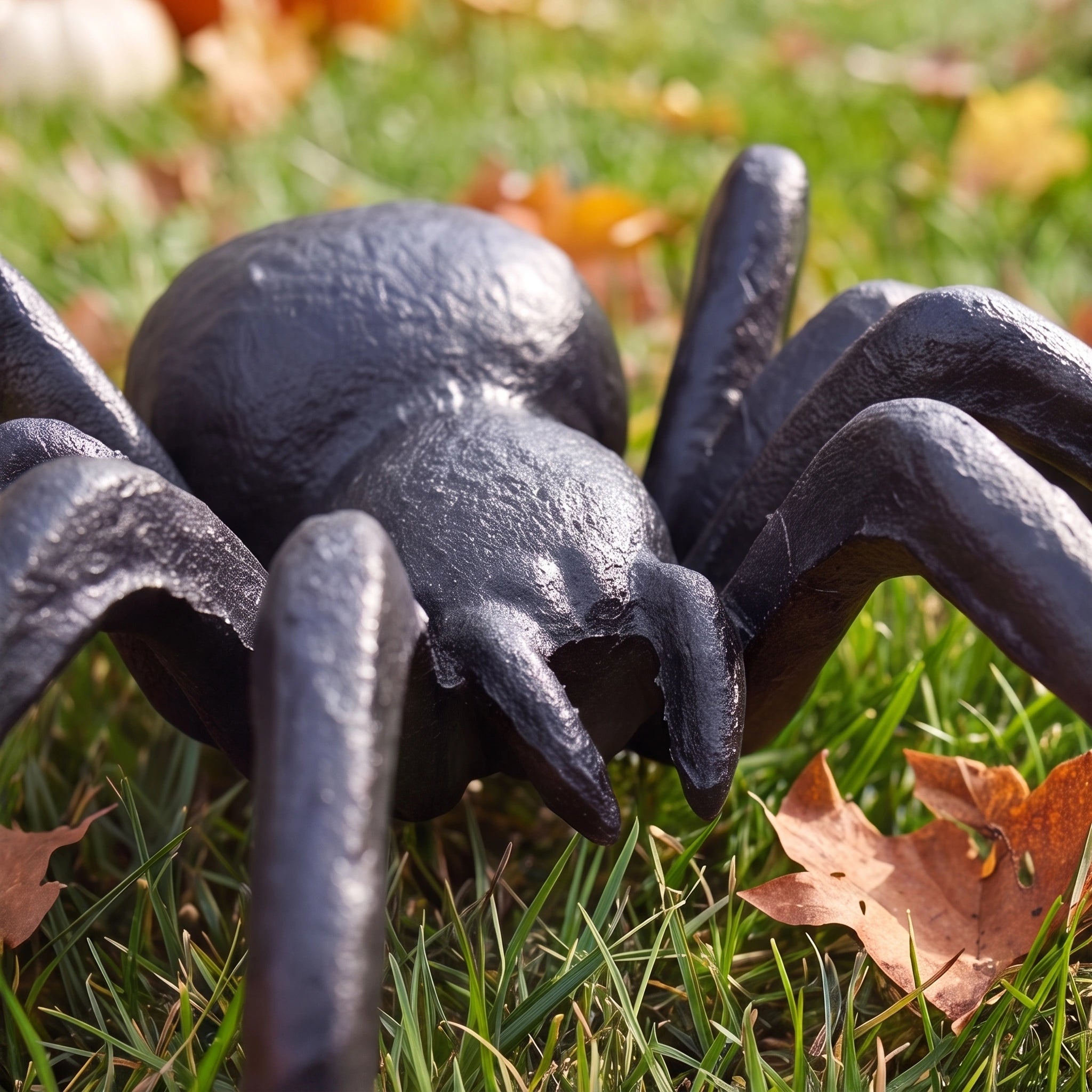 Spider Figurine, Black Cast Iron, Seasonal Decor, 6.1" GB78100 shot 2