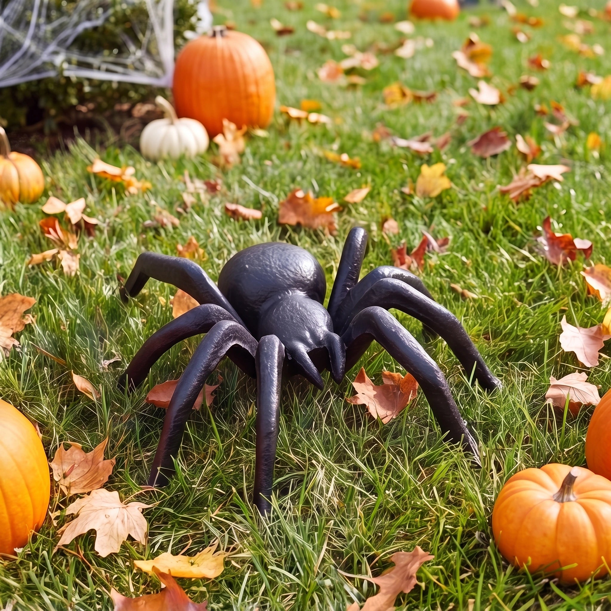 Spider Figurine, Black Cast Iron, Seasonal Decor, 6.1" GB78100 shot 5