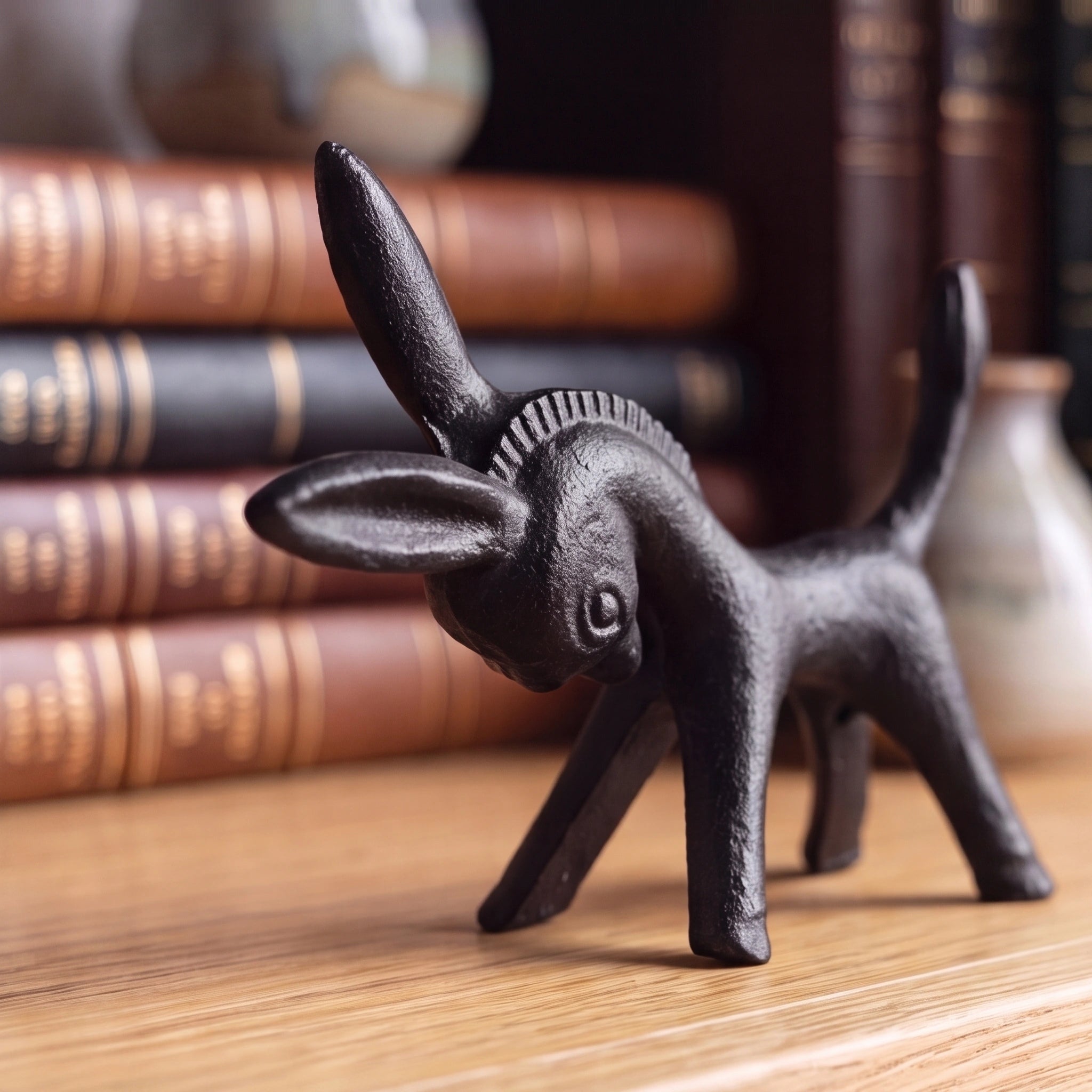 Donkey Paperweight, Black Cast Iron Figurine, 5.2" GB78101 shot 2