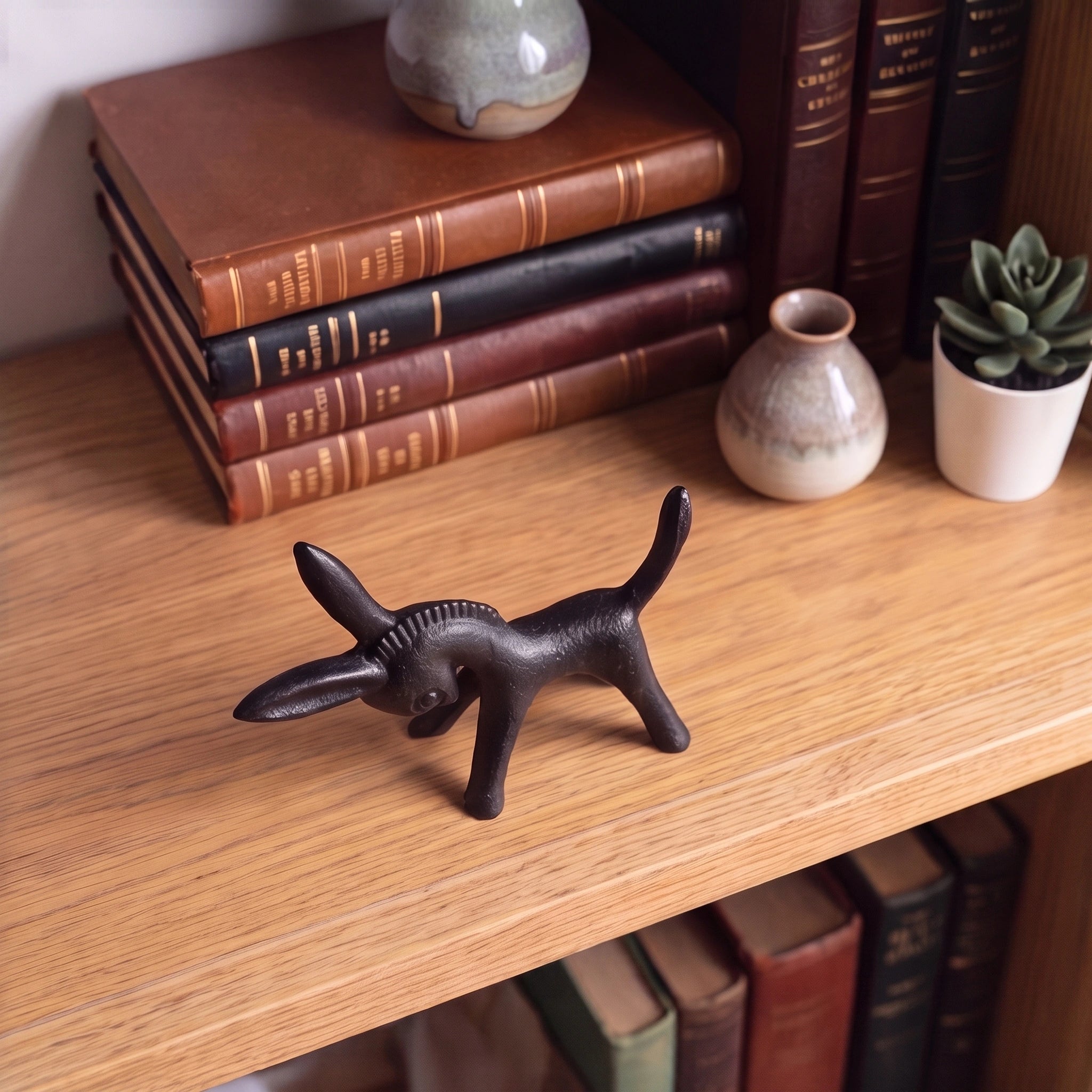 Donkey Paperweight, Black Cast Iron Figurine, 5.2" GB78101 shot 3