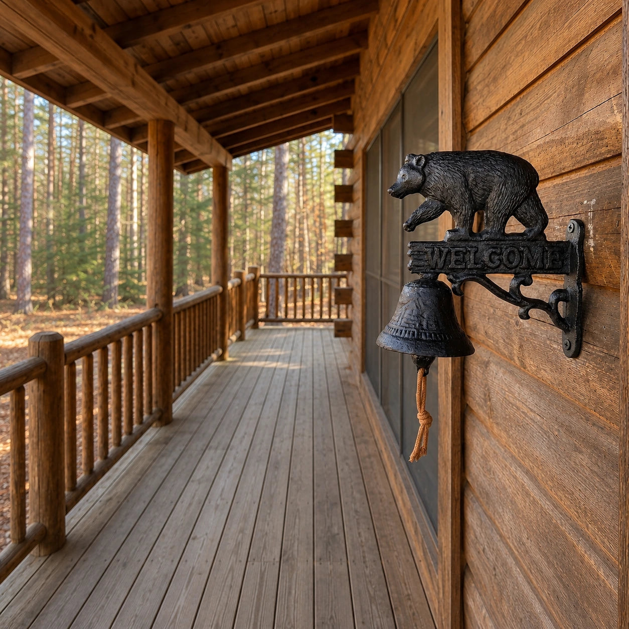 Bear Doorbell, Black Cast Iron, Porch Bell, 7" GB78106 shot 4