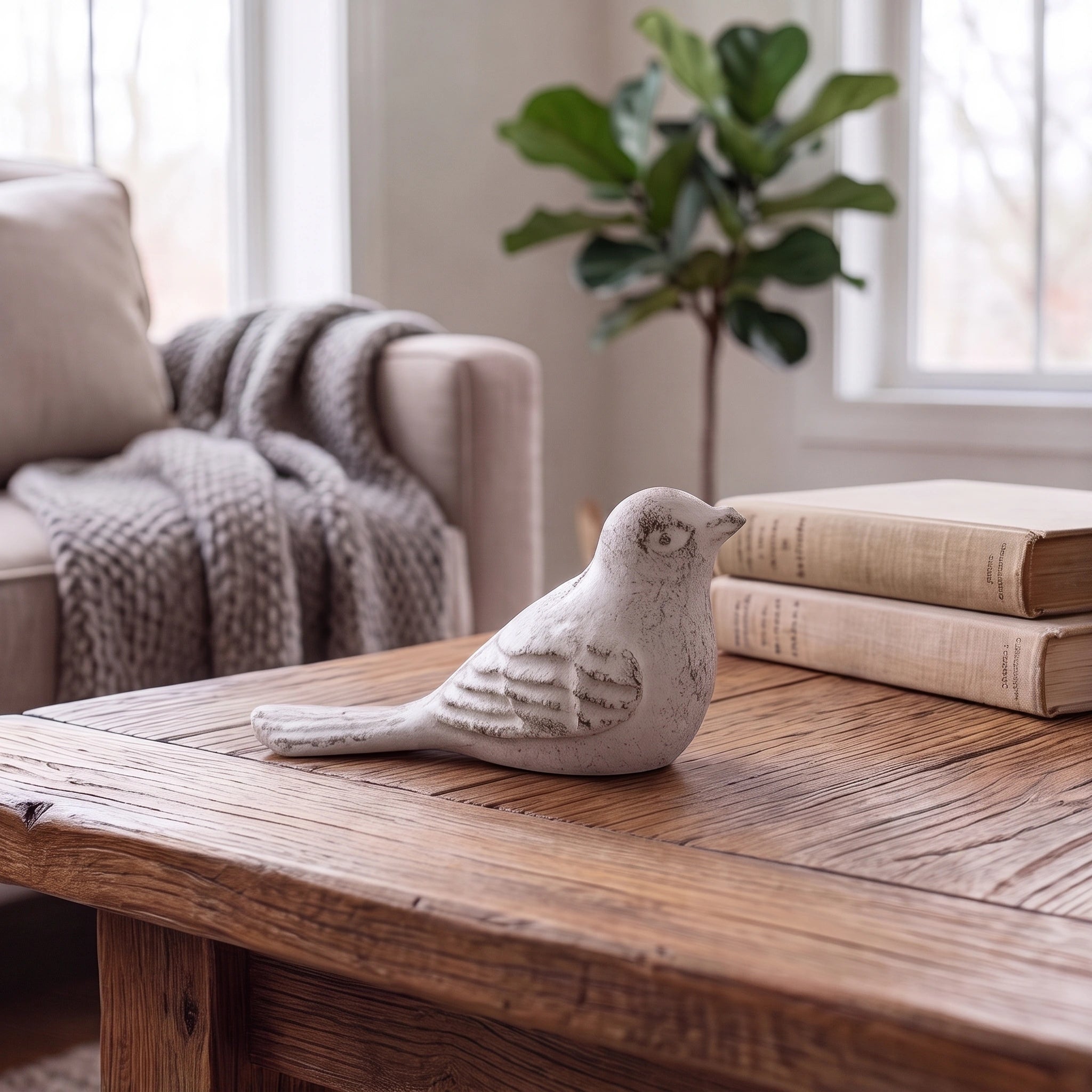 Bird Door Stop, Antique White Cast Iron Figurine, 5.2" GB78117 shot 2