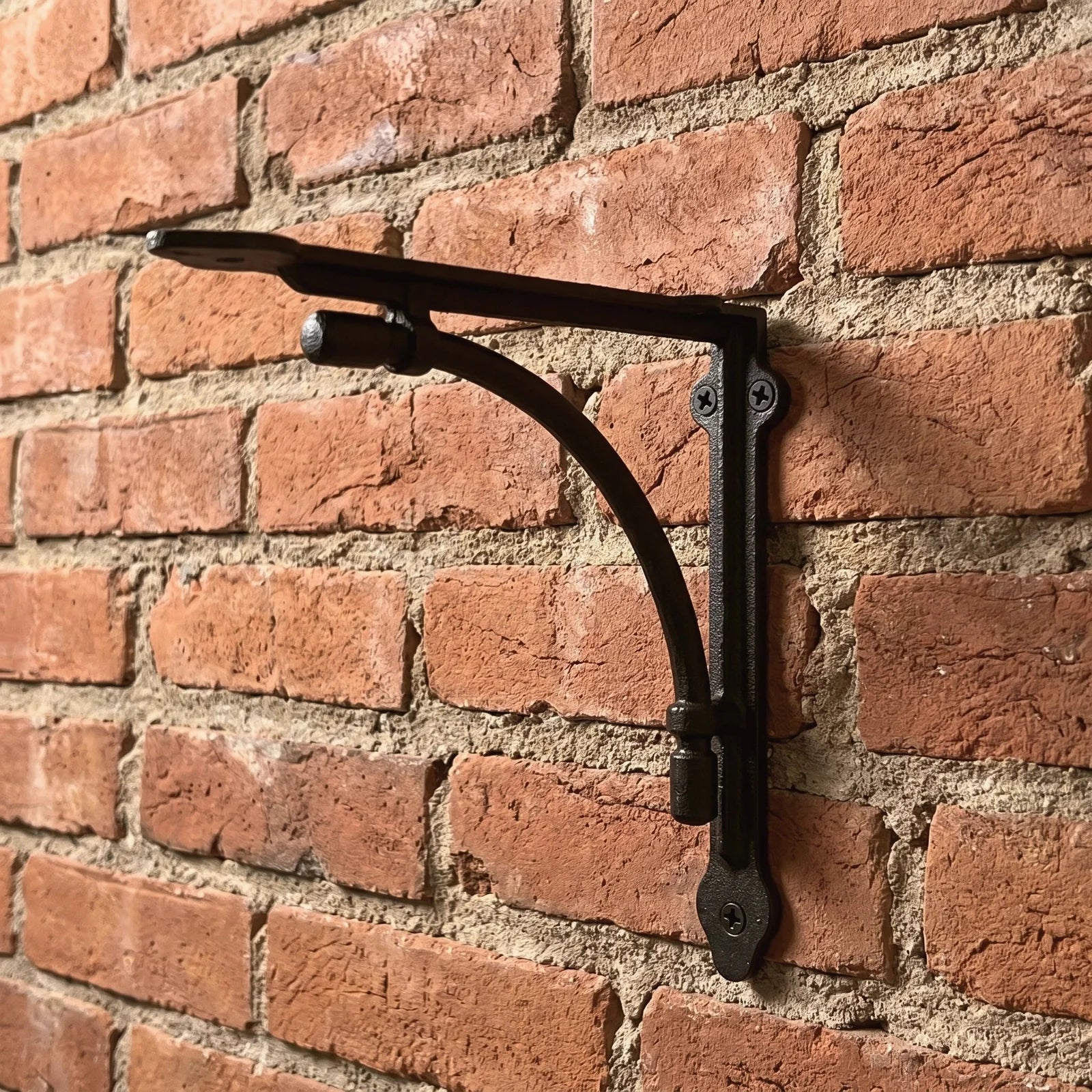 Minimal Shelf Bracket, Black Cast Iron, Wall Mount, 9.8" GB78118 shot 4