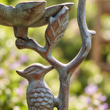 Woodpecker Garden Stake Bird Feeder, Cast Iron Green Patina, 28" GB78122 shot 4