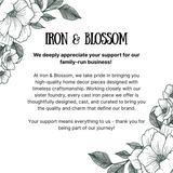 Iron and Blossom customer support shipping and return policy information